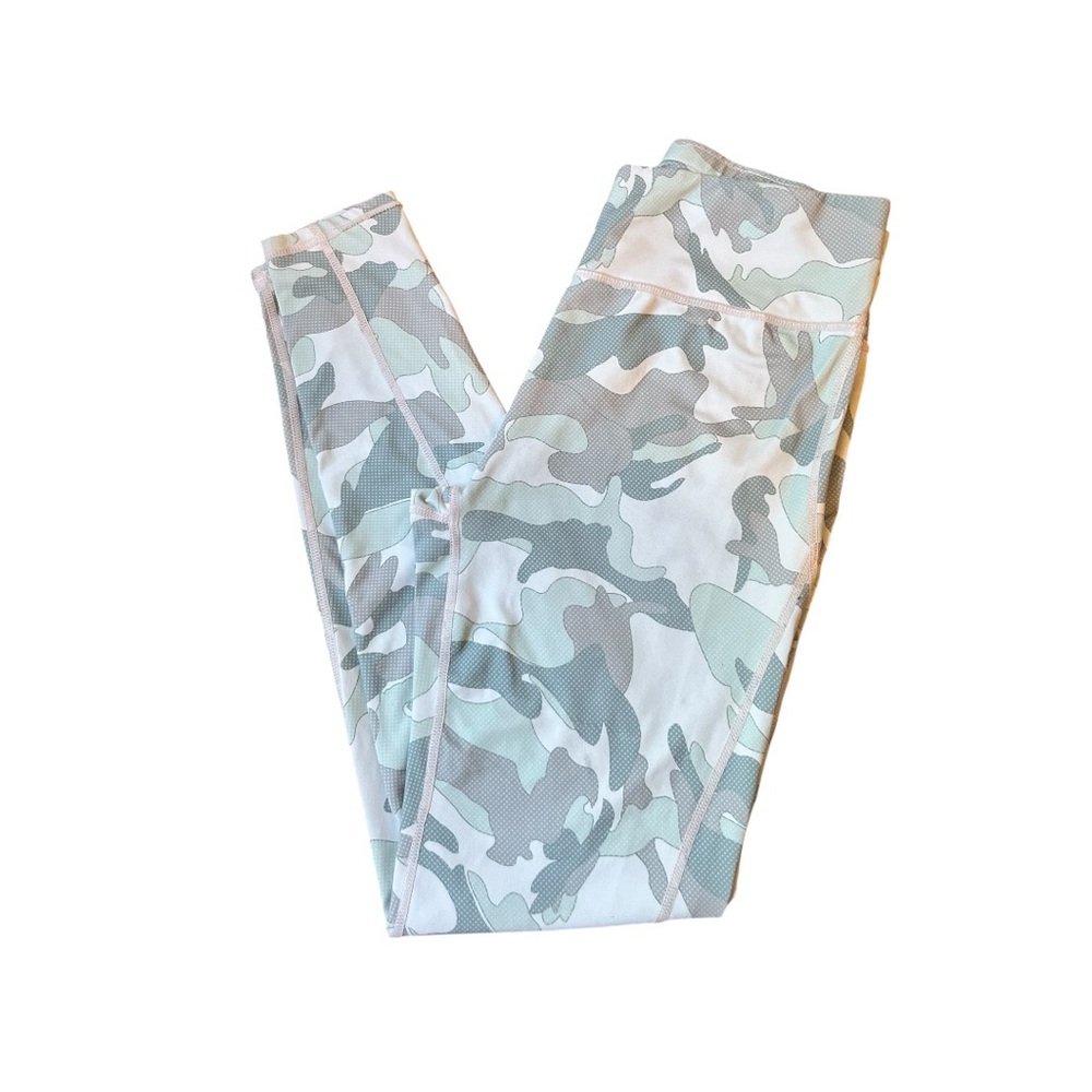 Amazon Camo Leggings Green Blue Turquoise | Size Small